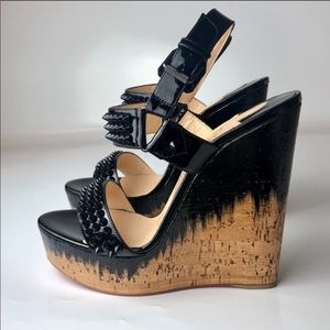 Christian Louboutin Barboullaga 140 Patent wedges